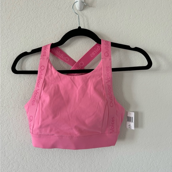 NWT Outdoor Voices Disney Snacks Bra Minnie Pink - Picture 2 of 3